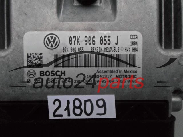 CENTRALITA DE MOTOR VW VOLKSWAGEN JETTA 2.5L BOSCH 0 261 S05 704, 0261S05704, 07K 906 055 J, 07K906055J, ME17.5.6