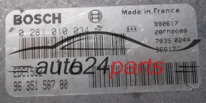 Μονάδα Ελέγχου Κινητήρα PEUGEOT 406 2.0 HDI BOSCH 0 281 010 034,  96 351 567 80