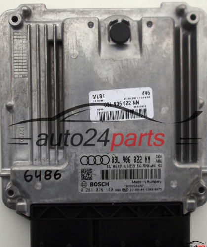 ECU ENGINE CONTROLLER AUDI A4 2.0 TDI BOSCH 0 281 016 140, 0281016140, 03L 906 022 NN, 03L906022NN 