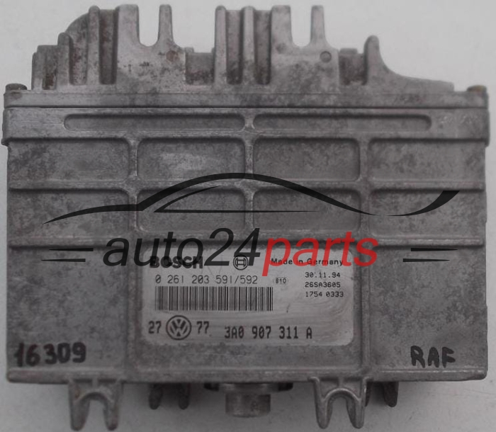KOMPUTER STEROWNIK SILNIKA VW VOLKSWAGEN GOLF 1.8 BOSCH 0 261 203 591/592, 0261203591, 3A0 907 311 A, 3A0907311A