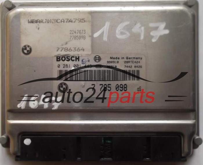 ECU CENTRALITA DE MOTOR BMW E46 320 2.0 D BOSCH 0281001445, 0 281 001 445, 7785098, 7 785 098
