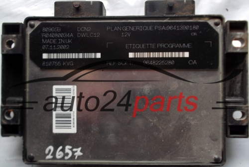 CENTRALINA MOTORE CITROEN PEUGEOT 1.9 LUCAS R04080034A PSA 9641390180 SOFT 9648225280, DCN2 DWLC12