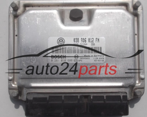SEAT LEON TOLEDO 1.9 TDI ALH 038 906 012 FN, 038906012FN, BOSCH 0 281 010 686, 0281010686, 28SA5093 DIESEL EDC15UM+ 3358