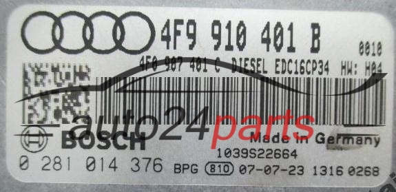 ECU ENGINE CONTROLLER AUDI A6 3.0 TDI BOSCH 0 281 014 376