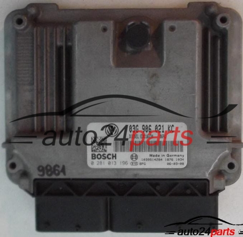 ΜΟΝΑΔΑ ΕΛΕΓΧΟΥ ΚΙΝΗΤΗΡΑ VW VOLKSWAGEN TOURAN 1.9 TDI BOSCH 0 281 013 196, 0281013196, 03G 906 021 KC, 03G906021KC