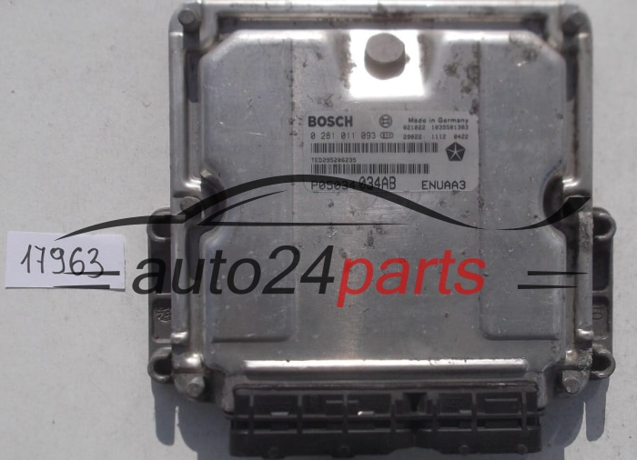 KOMPUTER STEROWNIK SILNIKA CHRYSLER PT CRUISER 2.2 CRD BOSCH 0 281 011 093