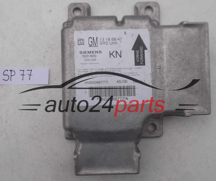 STEROWNIK MODUL PODUSZEK POWIETRZNYCH OPEL VECTRA C SIGNUM GM 13 18 69 47 KN