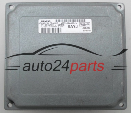 ECU ENGINE CONTROLLER  FORD FIESTA 1.6 SIEMENS S118934101 J, FoMoCo 4M51-12A650-HJ