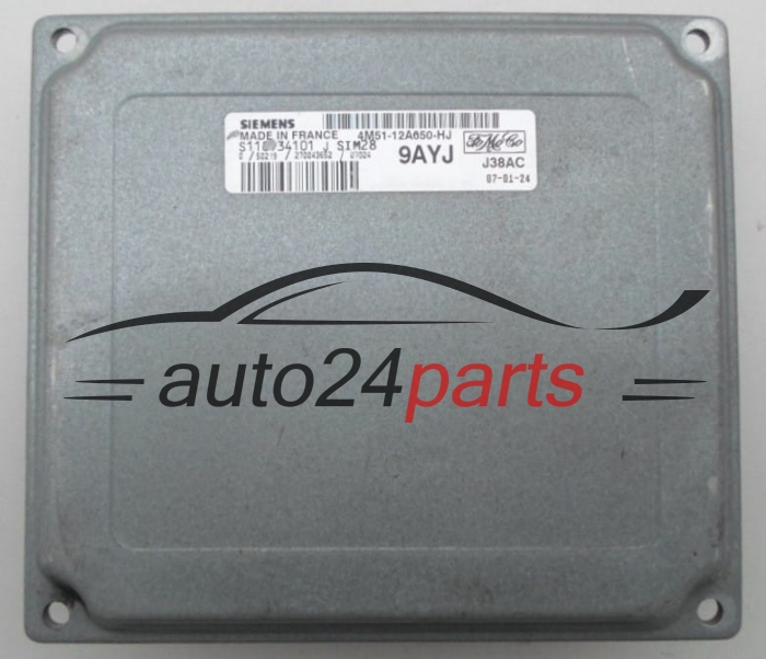 ECU ENGINE CONTROLLER  FORD FIESTA 1.6 SIEMENS S118934101 J, FoMoCo 4M51-12A650-HJ