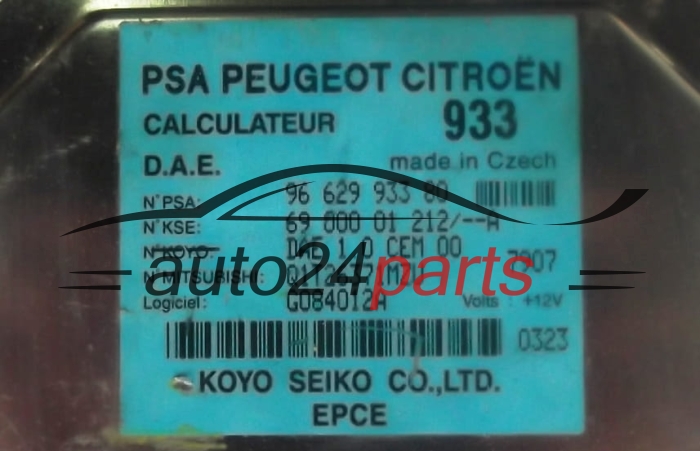 Centralina piantone sterzo CITROEN PEUGEOT 96 629 933 80,  69 000 01 212/--A