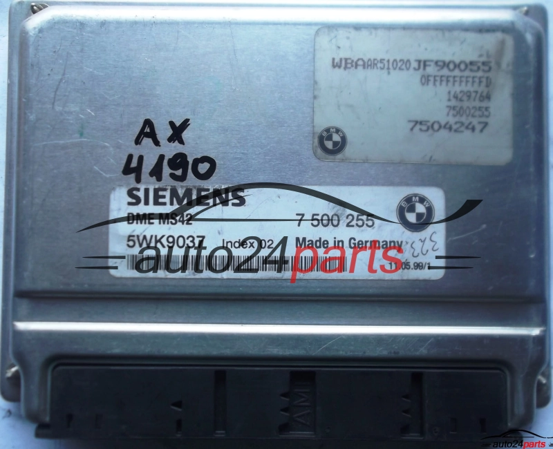 MOTORSTEUERGERÄT ECU STEUERGERÄT BMW E38 E39 E46 2.8 SIEMENS 5WK9037 