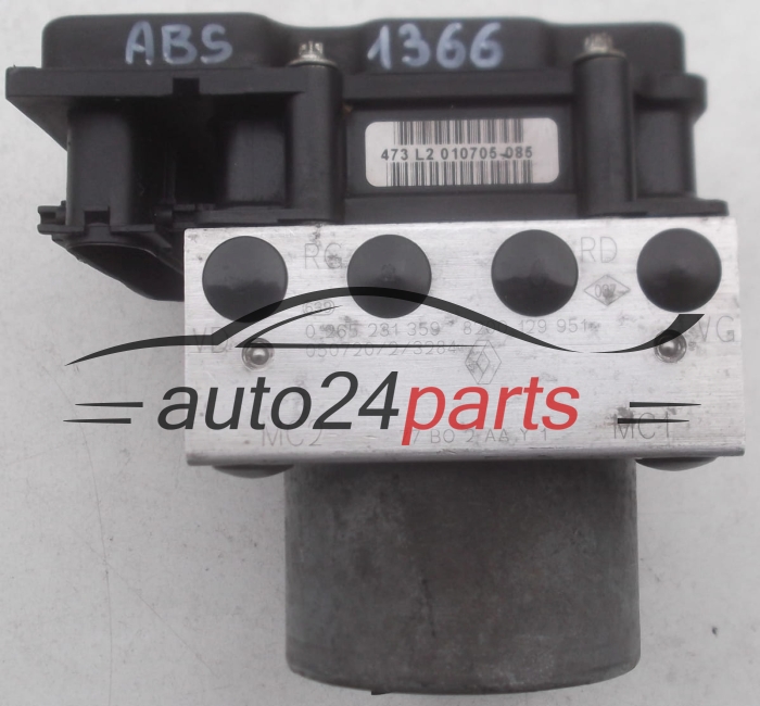 BOMBA HIDRAULICA Y CENTRALITA ABS RENAULT CLIO MODUS BOSCH 0 265 231 359, 0265231359, 8200 129 951, 8200129951, 0 265 800 329, 0265800329