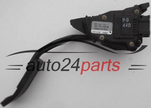 POTENTIOMETRE DE PEDALE DE GAZ D'ACCELERATEUR VW VOLKSWAGEN T4 7D1 721 603 B, 7D1721603B, 6PV 007 770-11, 6PV00777011 
