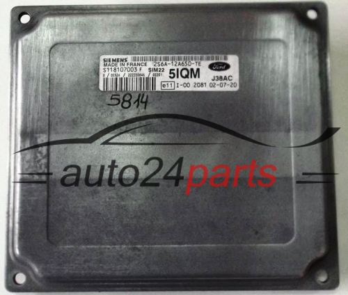 ECU ENGINE CONTROLLER FORD FIESTA FUSION 1.6 SIEMENS S118107003 F
