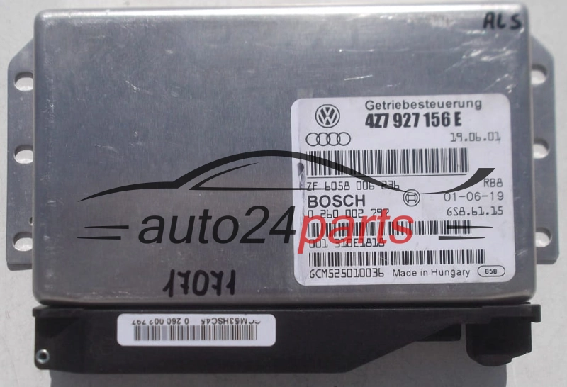 CENTRALITA ECU CAJA DE CAMBIOS AUTOMATICA AUDI A6 ALLROAD 2.7 T BOSCH 0 260 002 797, 0260002797, 4Z7 927 156 E, 4Z7927156E
