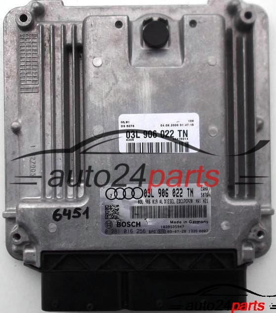 ECU ENGINE CONTROLLER AUDI A4 ALLROAD 2.0 TDI BOSCH 0 281 016 256, 0281016256, 03L 906 022 TN, 03L906022TN