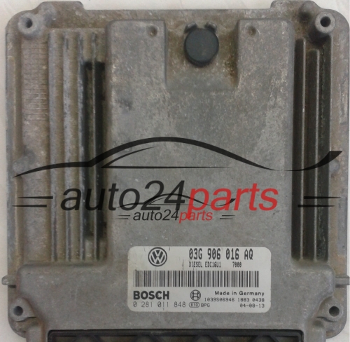 ΜΟΝΑΔΑ ΕΛΕΓΧΟΥ ΚΙΝΗΤΗΡΑ VW VOLKSWAGEN GOLF 2.0 TDI 03G906016AQ, BOSCH 0281011848