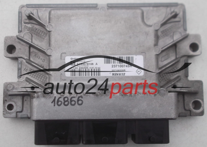 ECU ENGINE CONTROLLER RENAULT SCENIC 2.0, CONTINENTAL S180078106 A, S180078106A, 237100745R, 237100235R