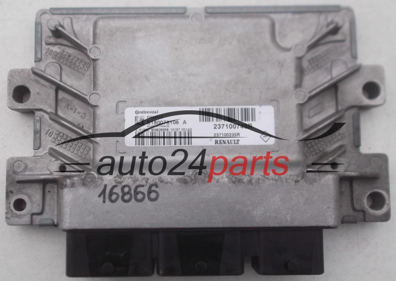 ECU ENGINE CONTROLLER RENAULT SCENIC 2.0, CONTINENTAL S180078106 A, S180078106A, 237100745R, 237100235R