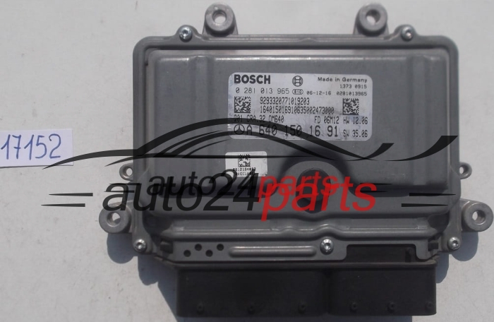 MOTORSTEUERGERÄT ECU STEUERGERAT MERCEDES B180 BOSCH 0 281 013 965, 0281013965, A 640 150 16 91, A6401501691, 6401501691 