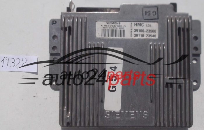 ECU ENGINE CONTROLLER HYUNDAI COUPE 2.0 SIEMENS K103955165 D, K103955165D, 103955165, 39100-23560 3910023560, 39110-23540 3911023540