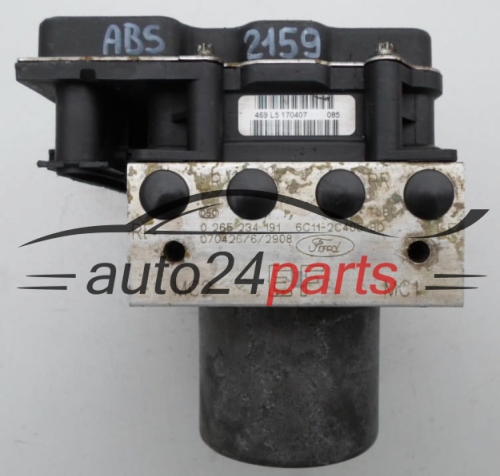 POMPE HYDRAULIQUE ET CALCULATEUR d'ABS FORD TRANSIT BOSCH 0 265 234 191, 6C11-2C405-BD