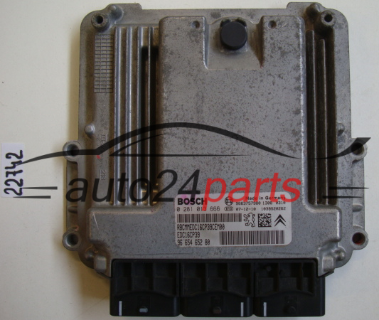 KOMPUTER STEROWNIK SILNIKA CITROEN PEUGEOT 2.2 HDI BOSCH 0 281 013 666, 0281013666, 96 654 652 80, 9665465280