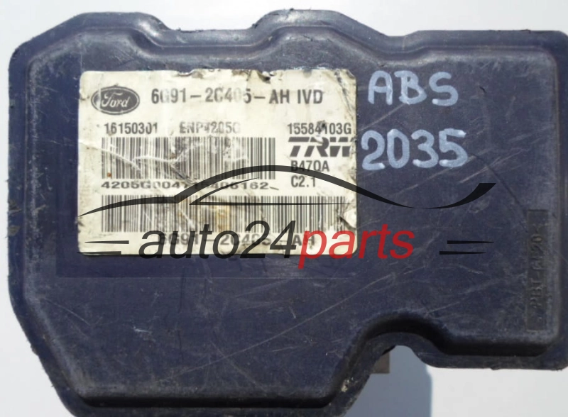 POMPE HYDRAULIQUE ET CALCULATEUR d'ABS FORD FoMoCo 6G91-2C405-AH, 15584103G