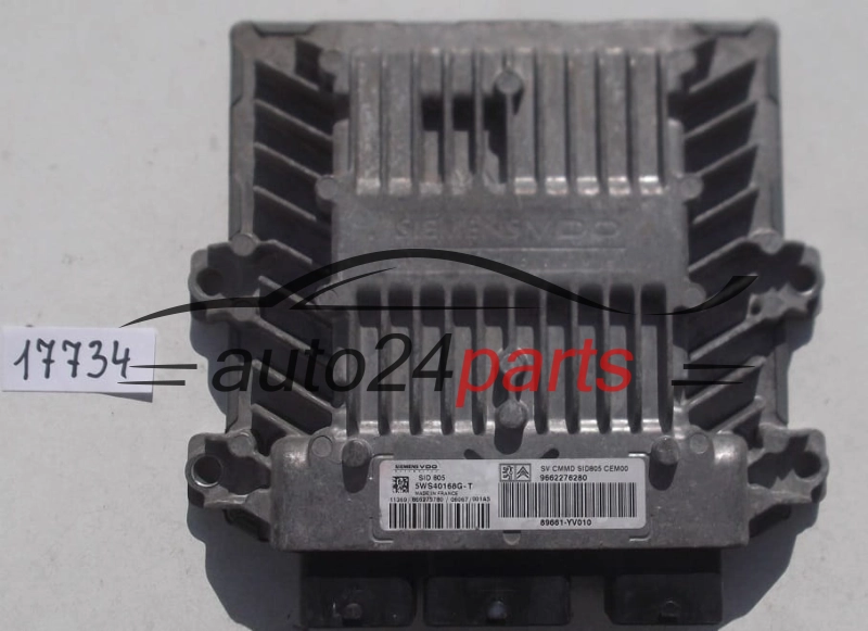 Μονάδα Ελέγχου Κινητήρα CITROEN PEUGEOT 1.4 HDI SIEMENS VDO 5WS40168G-T