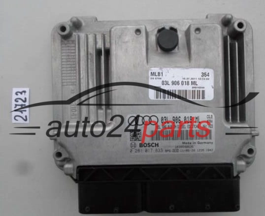 AUDI Q5 2.0 TDI BOSCH 0 281 017 833, 0281017833, 03L 906 018 ML, 03L906018ML, EDC17C46 