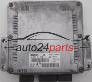 CENTRALINA DO MOTORE CITROEN XSARA II 2.0, BOSCH 0 281 010 962, 0281010962, 96 462 171 80, 9646217180, EDC15C249