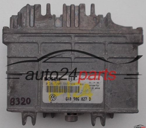 ECU ENGINE CONTROLLER VW SKODA SEAT BOSCH 0 261 203 933/934, 0261203933, 6K0 906 027 D, 6K0906027D