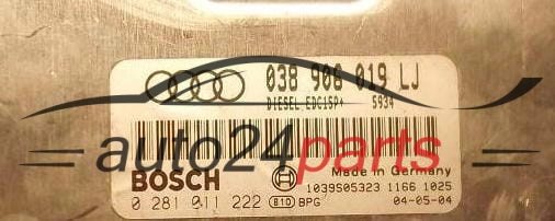 ECU CENTRALITA DE MOTOR  AUDI A4 1.9 TDI BOSCH 0 281 011 222,  038906019LJ