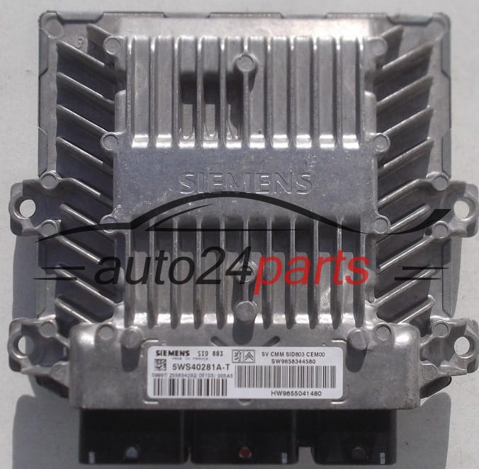 Μονάδα Ελέγχου Κινητήρα CITROEN PEUGEOT 2.0 HDI SIEMENS 5WS40281A-T, 5WS40281AT, SW9658344580, HW9655041480, SID803 (