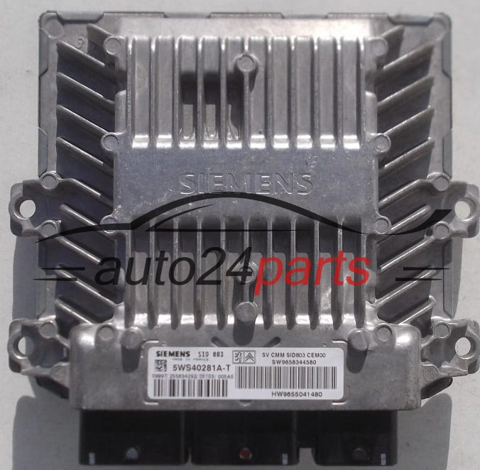 Μονάδα Ελέγχου Κινητήρα CITROEN PEUGEOT 2.0 HDI SIEMENS 5WS40281A-T, 5WS40281AT, SW9658344580, HW9655041480, SID803 (