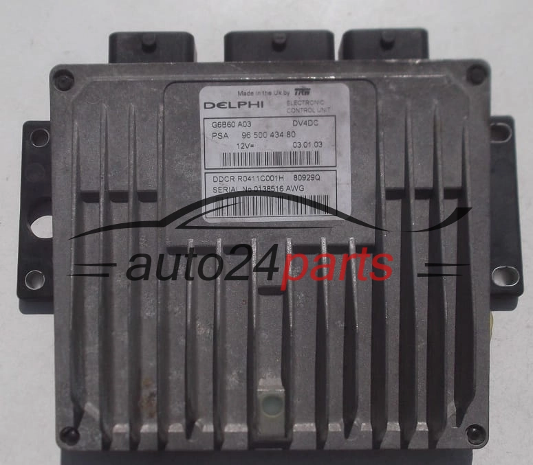 Μονάδα Ελέγχου Κινητήρα CITROEN C3 1.4 HDI Delphi R0411C001H PSA 96 500 434 80