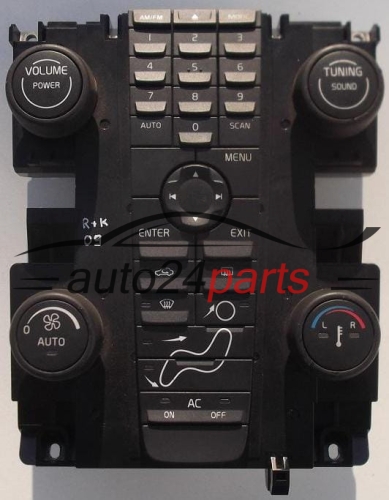 PANEL STEROWANIA RADIEM KLIMATRONIKIEM VOLVO V50 S40 30739249 / C6W29T-3 -  R+K09