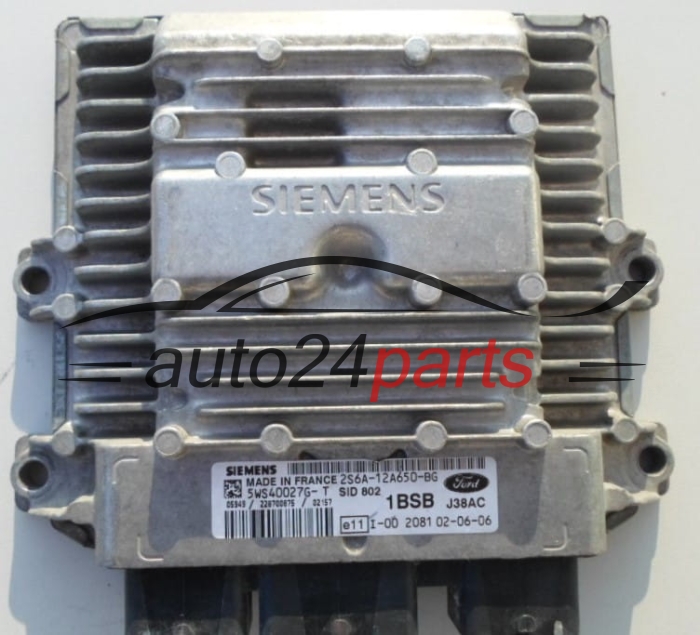 ECU ENGINE CONTROLLER  FORD FIESTA 1.4 TDCI SIEMENS 5WS40027G-T,  2S6A-12A650-BG,  1BSB, SID802