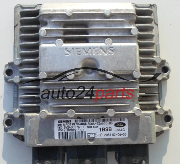ECU ENGINE CONTROLLER  FORD FIESTA 1.4 TDCI SIEMENS 5WS40027G-T,  2S6A-12A650-BG,  1BSB, SID802