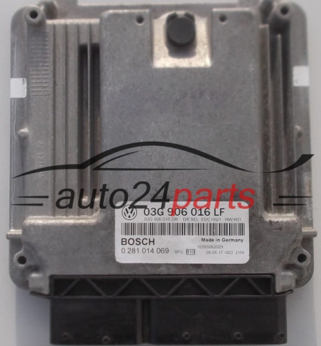 ECU ENGINE CONTROLLER VOLKSWAGEN CADDY BOSCH 0 281 014 069, 03G 906 016 LF