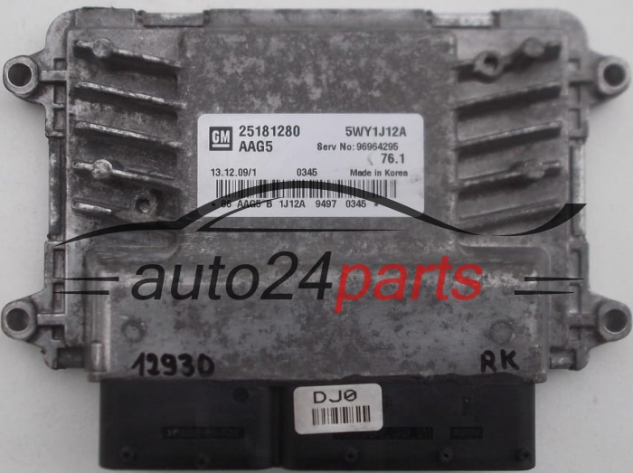 ECU CENTRALITA DE MOTOR CHEVROLET CRUZE GM 25181280 AAG5, 5WY1J12A