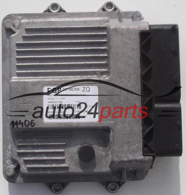 Μονάδα Ελέγχου Κινητήρα OPEL AGILA 1.3 JTD MAGNETI MARELLI MJD 6JO.A2, MJD6JOA2, MJD6J0A2, FGP 55196356 ZQ, 71600.046.02, 7160004602