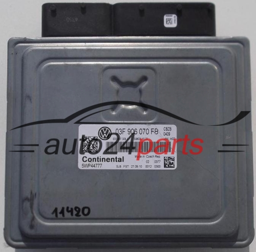 MOTORSTEUERGERÄT ECU STEUERGERAT VW VOLKSWAGEN 03F 906 070 FB, 03F906070FB, 5WP44777
