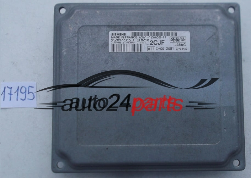 MOTORSTEUERGERÄT ECU STEUERGERAT FORD FIESTA SIEMENS S120977315 F, S120977315F, FoMoCo 6S61-12A650-FF, 6S6112A650FF, 2CJF