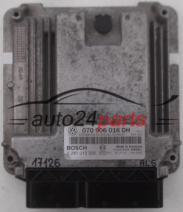 CENTRALINA MOTORE VW VOLKSWAGEN TOUAREG 5.0 TDI BOSCH 0 281 013 305, 0281013305, 070 906 016 DH, 070906016DH, 1039S24306