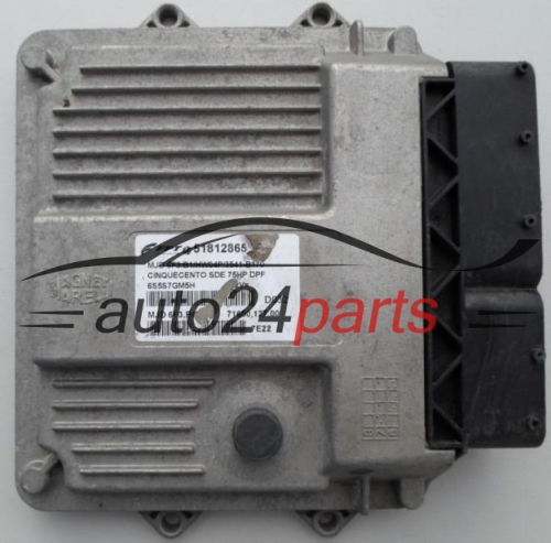 ECU CENTRALITA DE MOTOR  FIAT 500 1.3 JTD MAGNETI MARELLI MJD 6F3.B1,  FGP 51812865, 71600.127.00