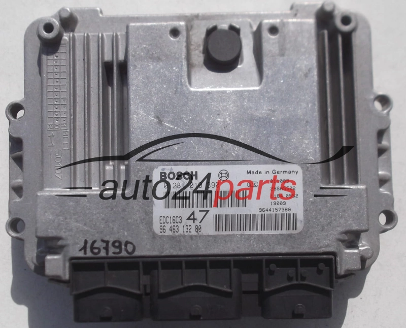CENTRALINA DO MOTORE PEUGEOT 307 1.4 HDI BOSCH 0 281 010 390, 0281010390, 96 463 132 80, 9646313280, 9644157380, 28SA5502, EDC16C3 47