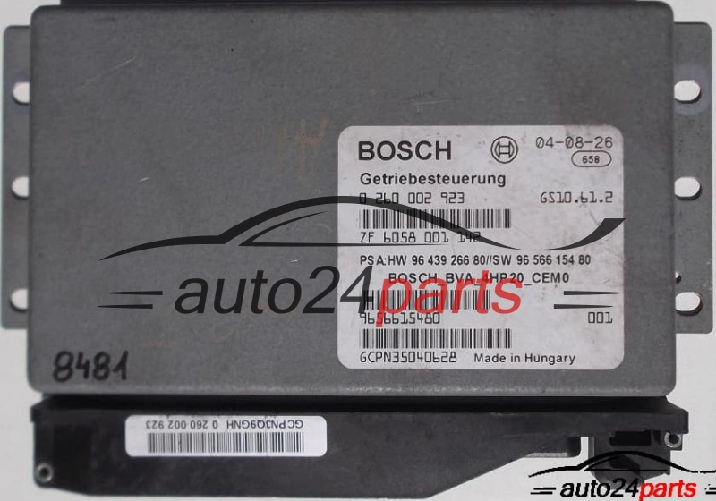 ECU AUTOMATIC GEARBOX PEUGEOT 407, BOSCH 0 260 002 923