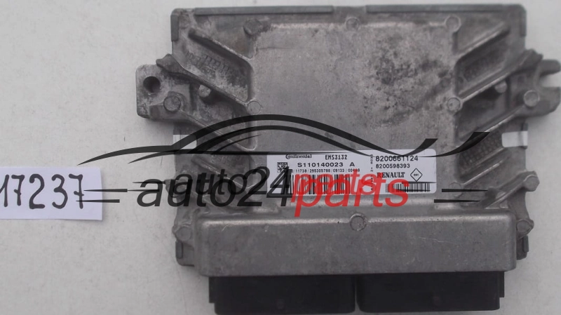 ECU CENTRALITA DE MOTOR DACIA LOGAN SANDERO 1.6 CONTINENTAL S110140023 A, S110140023A, 8200661124, 8200598393