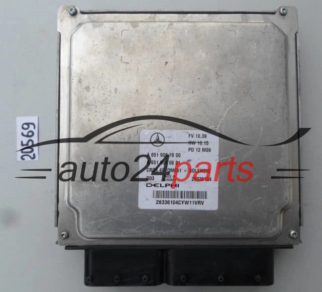 KOMPUTER STEROWNIK SILNIKA MERCEDES W246 2.2 CDI DELPHI 28336104, A 651 900 76 00, A6519007600, A 651 901 06 01, A6519010601, CRD3.40